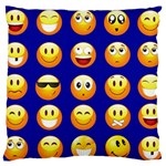 dark blue Emoji Large Cushion Case (Two Sides)