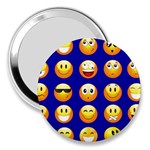 dark blue Emoji 3  Handbag Mirror