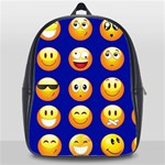 dark blue Emoji School Bag (XL)