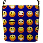 dark blue Emoji Flap Closure Messenger Bag (S)