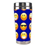 dark blue Emoji Stainless Steel Travel Tumbler