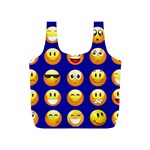 dark blue Emoji Full Print Recycle Bag (S)