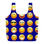 dark blue Emoji Full Print Recycle Bag (L)