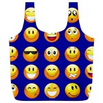 dark blue Emoji Full Print Recycle Bag (XL)