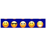 dark blue Emoji Flano Scarf (Small)