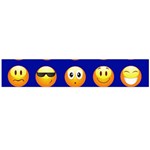 dark blue Emoji Flano Scarf (Large)