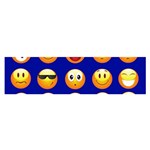 dark blue Emoji Satin Scarf (Oblong)