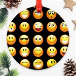 black Emojis Ornament (Round)