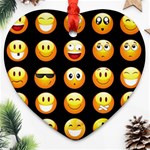 black Emojis Ornament (Heart)