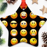 black Emojis Ornament (Star)