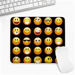 black Emojis Large Mousepad