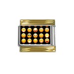 black Emojis Gold Trim Italian Charm (9mm)