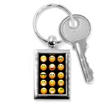 black Emojis Key Chain (Rectangle)