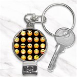 black Emojis Nail Clippers Key Chain