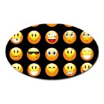 black Emojis Magnet (Oval)