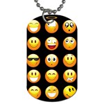 black Emojis Dog Tag (One Side)