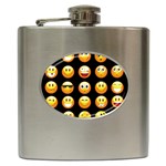 black Emojis Hip Flask (6 oz)