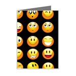 black Emojis Mini Greeting Card