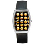 black Emojis Barrel Style Metal Watch