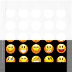 black Emojis Jigsaw Puzzle (Rectangular)