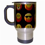 black Emojis Travel Mug (Silver Gray)