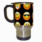 black Emojis Travel Mug (White)