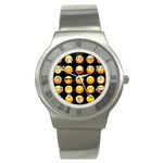 black Emojis Stainless Steel Watch