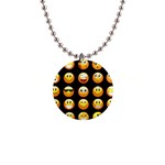 black Emojis 1  Button Necklace