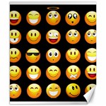 black Emojis Canvas 8  x 10 