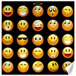 black Emojis Canvas 12  x 12 