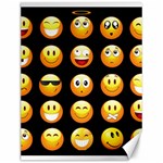 black Emojis Canvas 12  x 16 