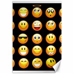 black Emojis Canvas 12  x 18 