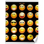 black Emojis Canvas 18  x 24 