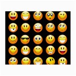 black Emojis Small Glasses Cloth (2 Sides)