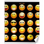 black Emojis Canvas 11  x 14 