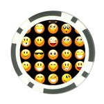 black Emojis Poker Chip Card Guard