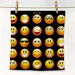 black Emojis Face Towel