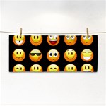 black Emojis Hand Towel