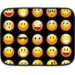 black Emojis Double Sided Fleece Blanket (Mini)