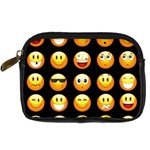 black Emojis Digital Camera Leather Case