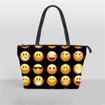 black Emojis Classic Shoulder Handbag