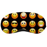 black Emojis Sleeping Mask