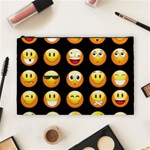 black Emojis Cosmetic Bag (Large)