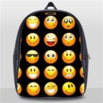 black Emojis School Bag (Large)