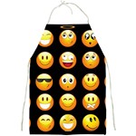 black Emojis Full Print Apron