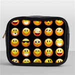 black Emojis Mini Toiletries Bag (One Side)