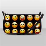 black Emojis Shoulder Clutch Bag