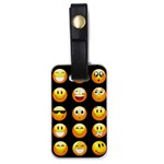 black Emojis Luggage Tag (one side)