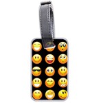 black Emojis Luggage Tag (two sides)