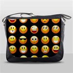 black Emojis Messenger Bag